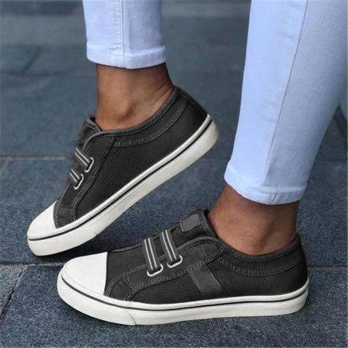 Women's Fashion Round Toe Casual Flat Canvas Shoes