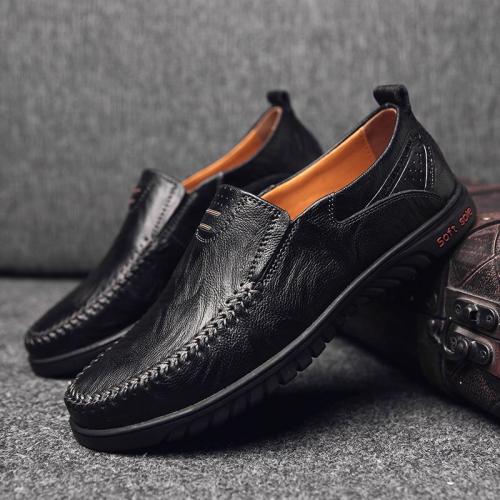 Men Casual Shoes Luxury Brand Genuine Leather Mens Loafers Breathable Slip on Driving Shoes