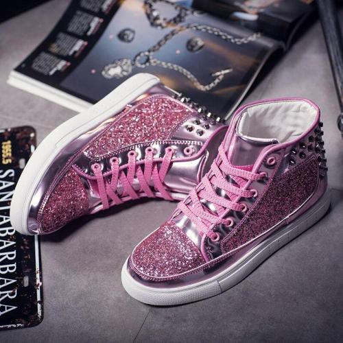 Women's Ladies Wedges Sneakers Sequins Shake Shoes Fashion Girls Sport Shoes Sneakers Sneakers Shoes Gold Shoes