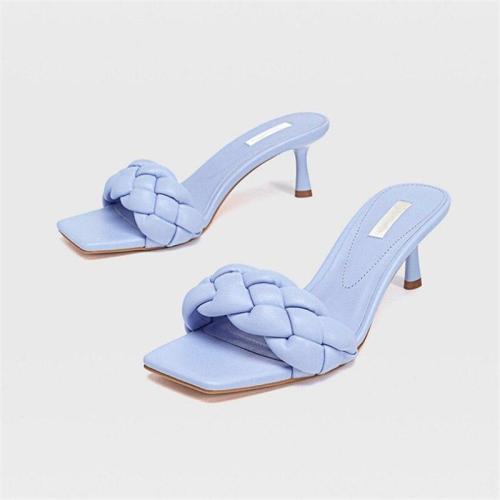 Design Weave Women Slipper Ladies Thin Heels Sandal Open Toe Summer Outdoor Slides female Flip Flop Shoes