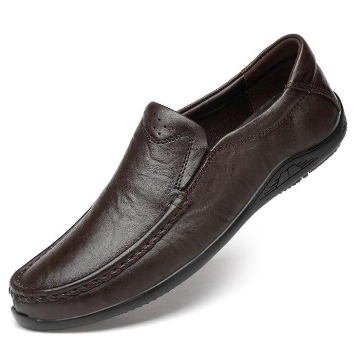 Man Leather Shoes Real Leather Summer Men's Shoe Slip-on Loafers Genuine Leather Male Casual Walking Footwear