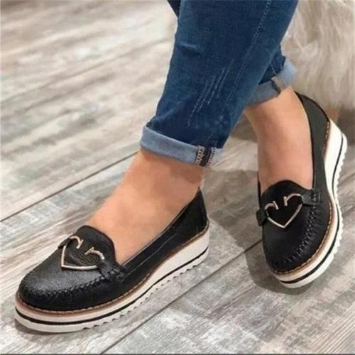 Tassel Bowtie Loafers Woman Slip on Sneakers Ladies Soft PU Leather Sewing Flat Platform Female Shoes All Seasons