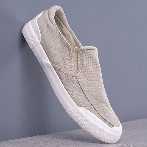 Fashion Men's Canvas Loafer Shoes Summer Slip on Vulcanized Shoes Spring/Autumn Men Colorful Sneakers Simple Shoes