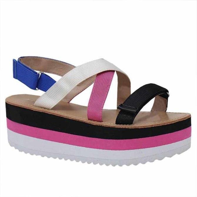 Hot Sale Flat Strap Summer Sandals Woman Shoes Mixed Colors Platform Shoes Women Sandals Sandalia Feminina