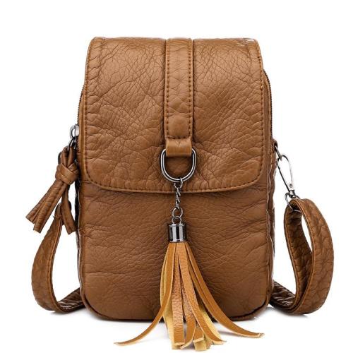Small Leather Shoulder Bag Casual Handbag Crossbody Bags for Women Pocket Tassel Designer Mini Messenger