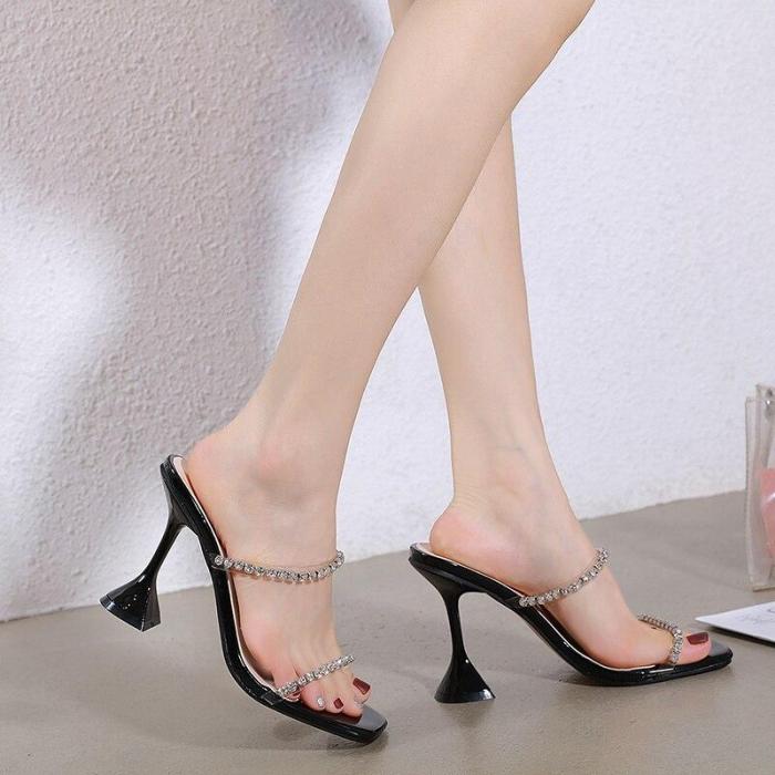 Fashion Women Slippers Summer High Heels Sexy Open Toed Party Ladies Shoe