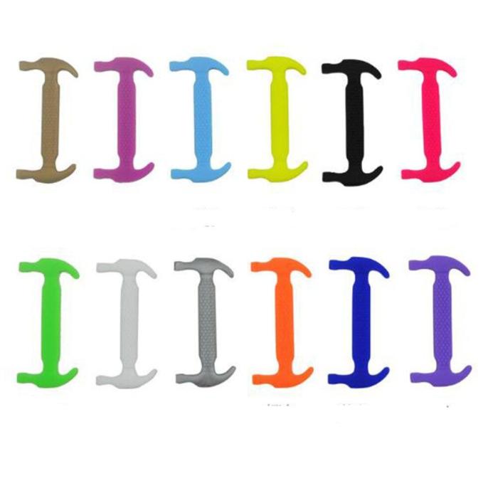 New Unisex Adult Athletic Running No Tie Shoelaces Elastic Silicone Shoe Lace All Sneakers Fit Strap T Shape