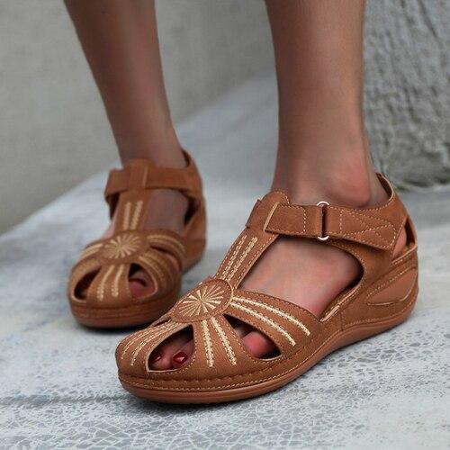 Fashion Summer Women Sandals Female Beach Rome Shoes Wedge Ankle Strap Comfortable Light Platform Sandals Sandalias