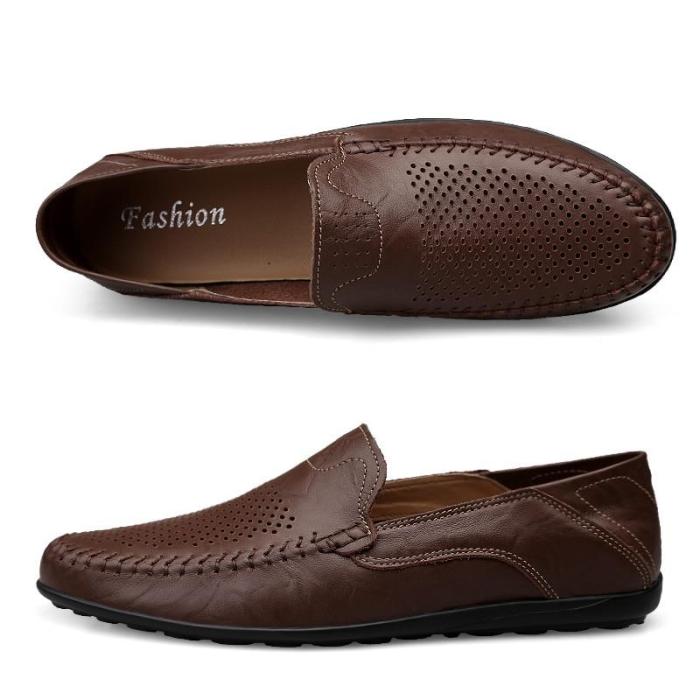 Genuine Leather Men Casual Shoes Luxury Brand Mens Loafers Moccasins Breathable Slip on Driving Shoes