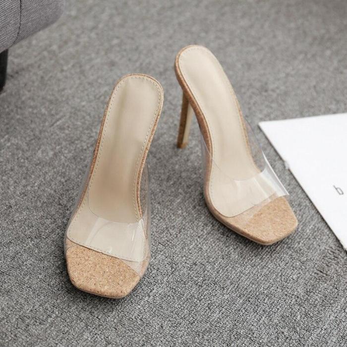 Sexy  Slippers Sandals Fashion Open Toed Thin Heels Women Slippers