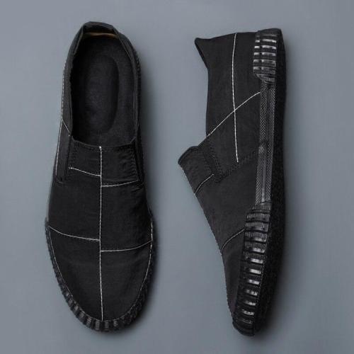 2020 Fashion Men's Canvas Sneakers Shoes Spring Men's Tide Slip on Men's Driving Loafer Shoes Men Shoes