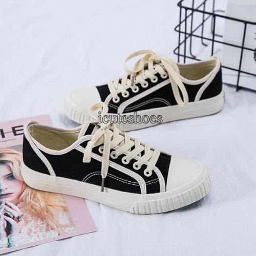New Canvas Shoes Women's Spring Wearing Shoes Flat Street Casual Wear Shoes