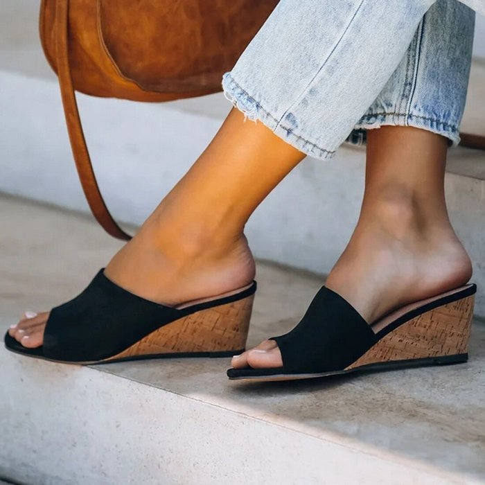 Fashion Women Summer Style Peep Toe Out High Heels Flip Flops Slides Female Party Shoes Woman Sandal