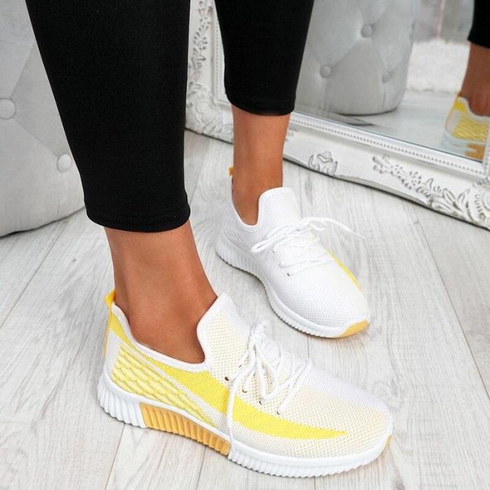 Flats Women Sneakers Shoes Spring Sneakers Women Summer Lace Up Flats Women Plus Size Flying Woven Shoes