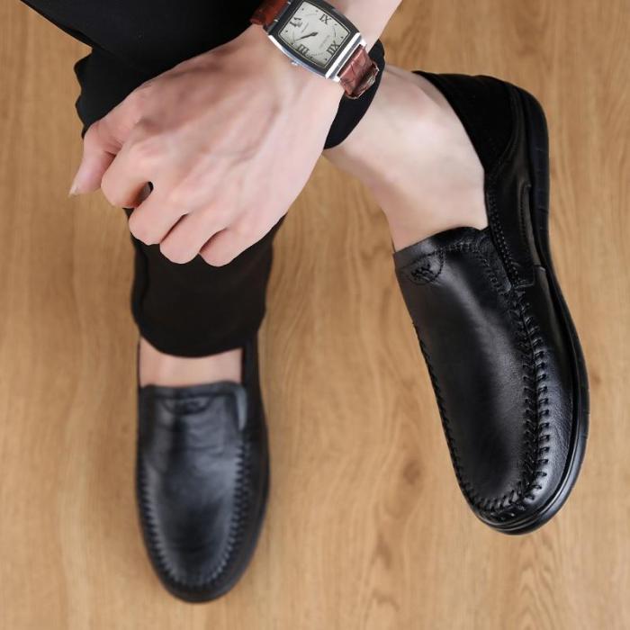 Men Shoes Casual Luxury Brand Summer Mens Loafers Genuine Leather Moccasins Comfy Breathable Slip on