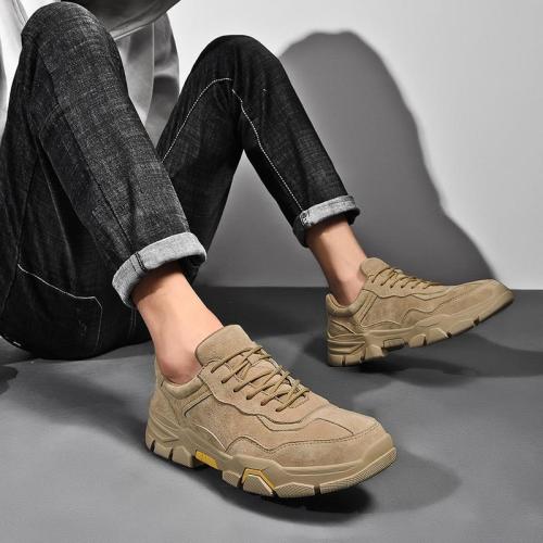 Man Leather Shoes Fashion Casual Shoe Male Suede Leather Sneakers Men's Walking Footwear Design