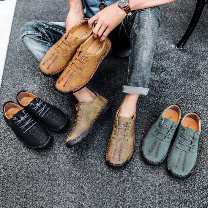 Comfortable New Men Loafers Soft Leather Shoes Men Casual Shoes Walking Shoes Man
