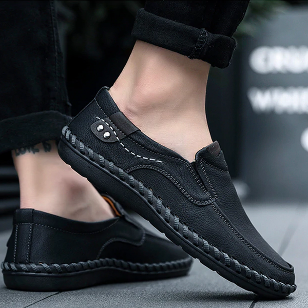 Split Leather Men's Loafers Shoes Breathable Driving Oxfords Shoes Flats Moccasins Shoes