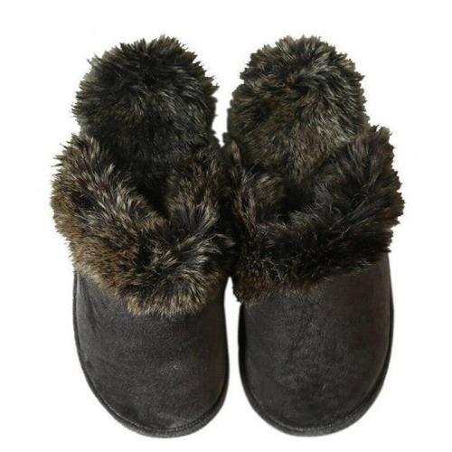 Artificial Plush Flat Bottom Home Slippers Winter Comfortable Indoor Cotton Plush Slippers Slippers