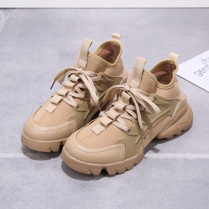 New Women Casual Shoes Fashion Thick Heel Trendy  Platform Sneakers Brand Female Trainers Thick Bottom