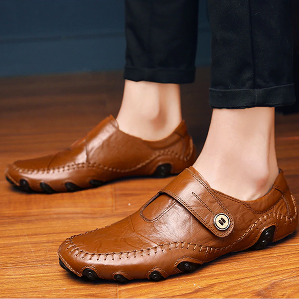 Men's British Style Moccasins Genuine Leather Loafers Flats Shoes