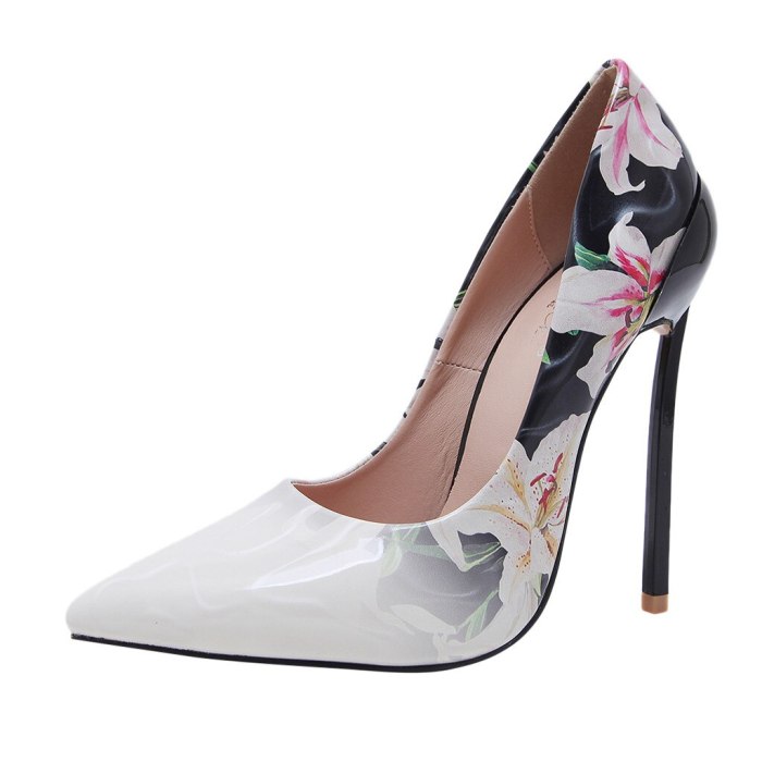 Woman Shoes High Heels Sexy Pumps Summer Womens High Heels Flower Pointed Single Shoes Ladies Sexy