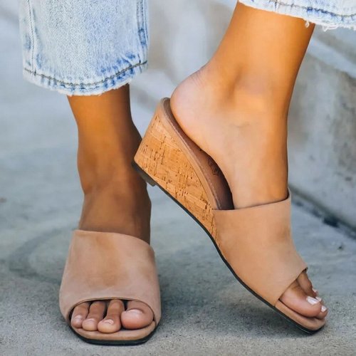 Fashion Women Summer Style Peep Toe Out High Heels Flip Flops Slides Female Party Shoes Woman Sandal