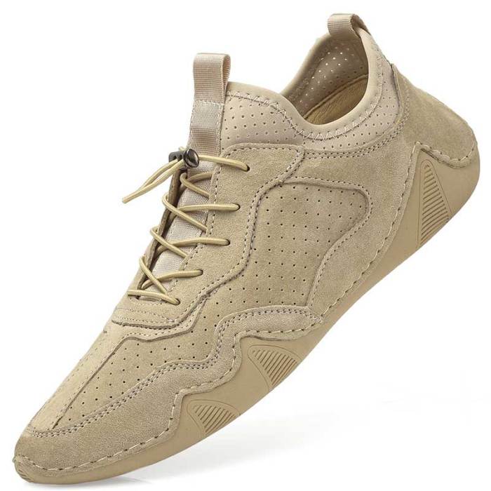 Man Shoes Suede Leather Sneakers Summer Men Casual Shoe Fashion Breathable Leisure Footwear Soft