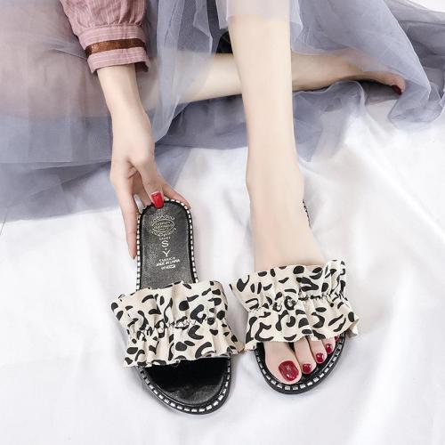 Slippers for Women Fashion Retro Summer Street Women's Sandals with Lace Beach Sandals