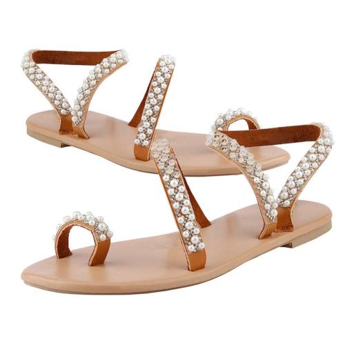Open Toe Fashion Street Flat Heel Sexy Holiday Daily Casual Women Sandals Summer