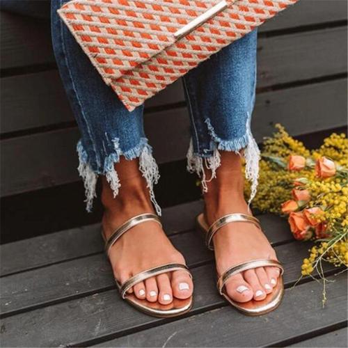 Stylish and simple wild strip sandals