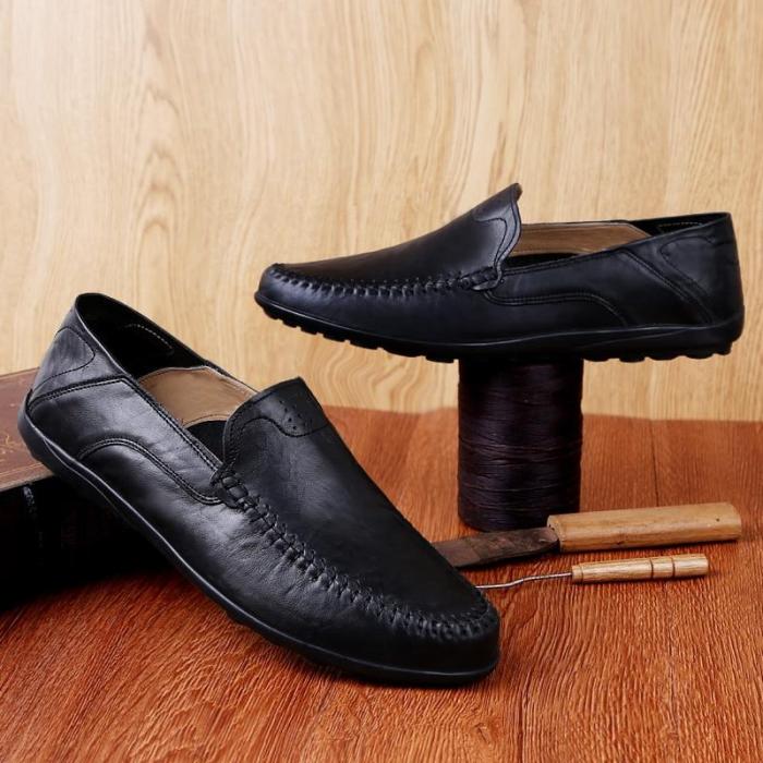 Genuine Leather Men Shoes Luxury Brand Casual Slip on Formal Loafers Men
