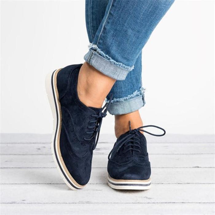 Women's New Lace-up  Casual  Single Shoes
