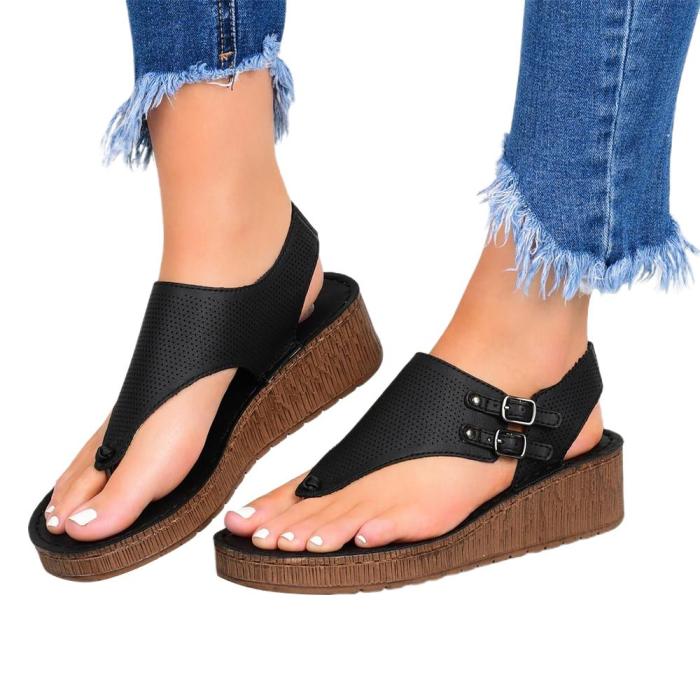 Summer Wedges Women Sandals Open Toe Casual Lace Up Women Platform Sandals