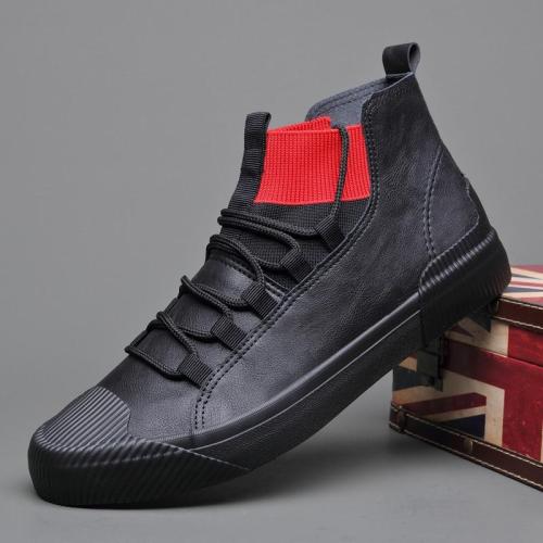 2020 Autumn New Men's Fashion Boots Black High Top Shoes Loafers Designer Leisure Vulcanized Shoes