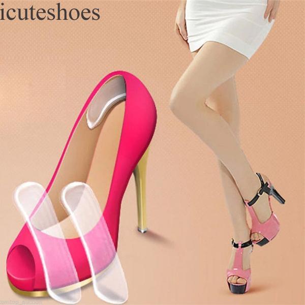 Women Fashion Silicone Gel Heel Cushion Protector Shoe Insert Pad Insole Best Gift High Heel Insole Shoe Cushion