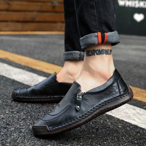 Men Shoes Casual Genuine Leather Mens Loafers Handmade Slip on Driving Shoes Size