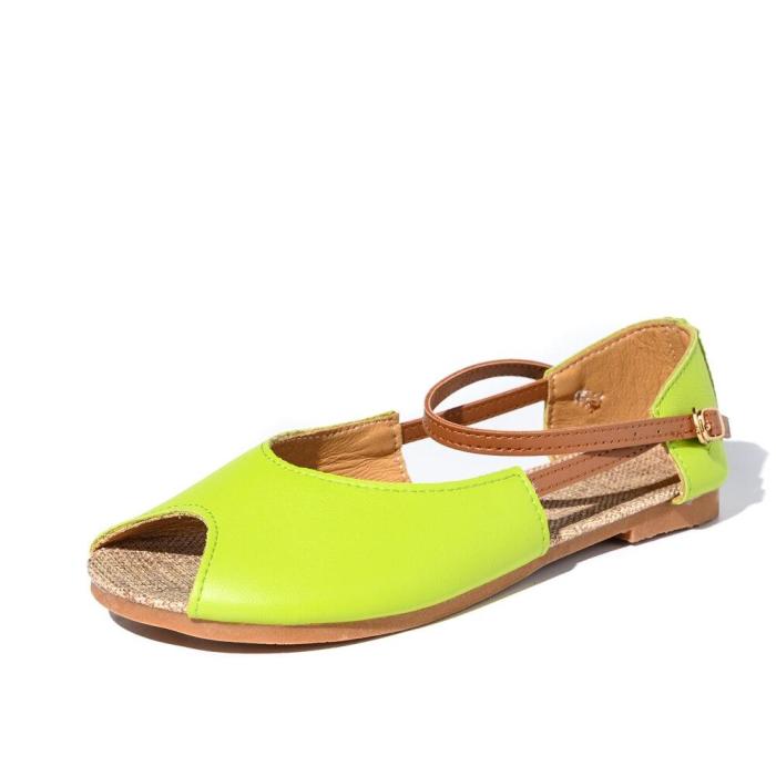 Women Sandals Summer Female Shoes Luxury Brand Designer Women's Peep-toe Flat Slip-on Female Sandalias