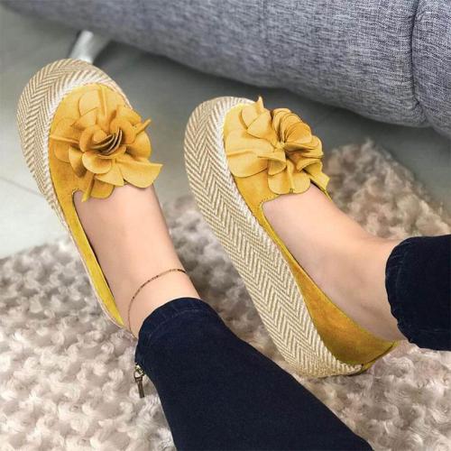Women Casual Flower Platform Loafers