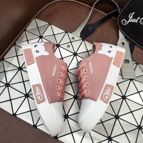 Breathable Flat Casual White Shoes Cat Woman 2020 Women Vulcanized Sneakers Spring and Autumn Canvas Shoes