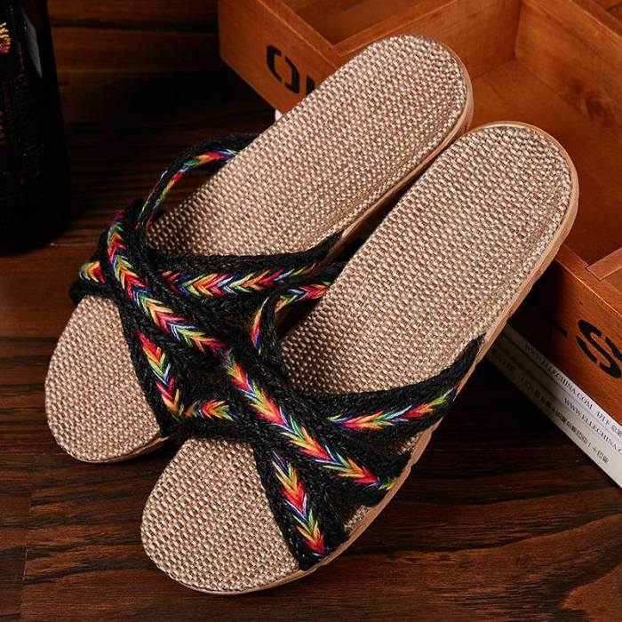 Women Indoor Slippers Home Slides Summer Flat Shoes House Floor Slippers