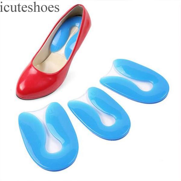 Silicone Gel Insole Comfortable U-Shape Plantar Heel Protector Cushion Insert Shoe Pad  Foot Care for Men Women