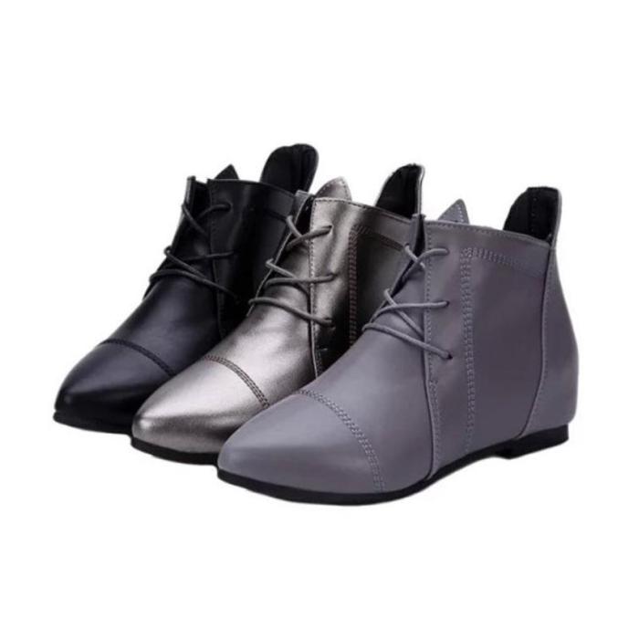 Women's Casual Pointed Toe Flat Boots