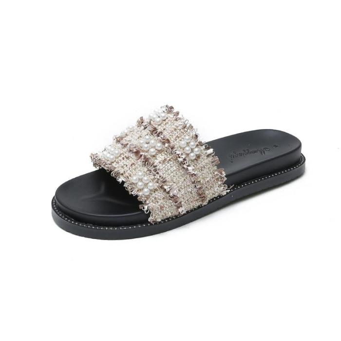 Fashion Platform Slippers Casual Open Toe Flat Beach Slides Sandals