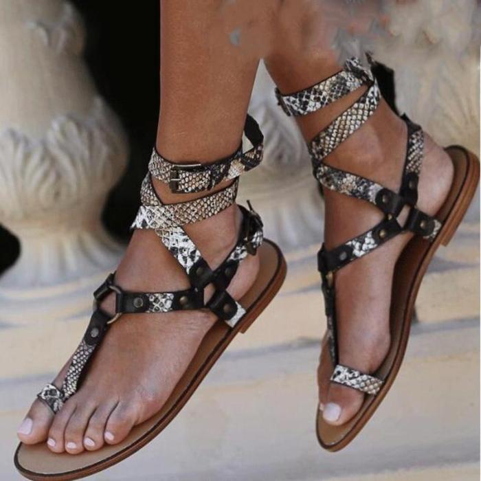 New Summer Open Toe Flat Sexy Flip Flops Women Cross Strap Beach Shoes Ankle Strap Gladiator Sandals