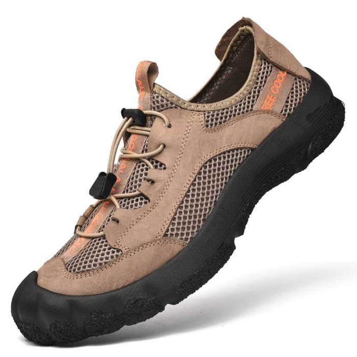 Man Shoe Footwear Khaki Summer Men's Walking Shoes Outdoor Casual Sneakers Breathable Soft