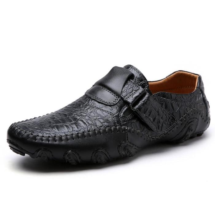 Handmade Genuine Leather Mens Shoes Casual Brand Italian Men Loafers Fashion Driving Shoes Slip on