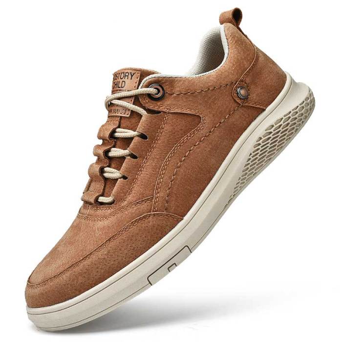 Mans Casual Leather Shoes Fashion Suede Leather Sneakers Male Shoe Men's Walking Footwear