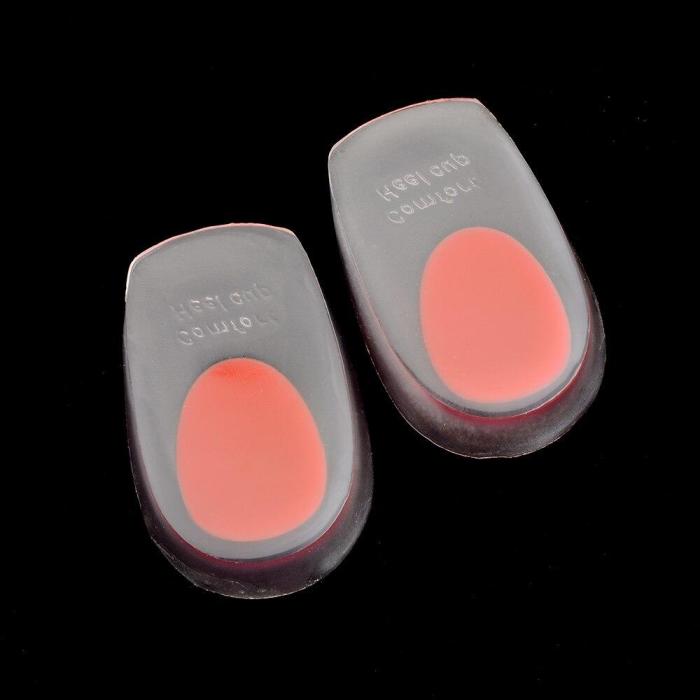 1 Pair Men Women Silicon Gel Heel Cushion Insoles Soles Relieve Foot Pain Protectors Spur Support Shoe Pad High Heel Inserts