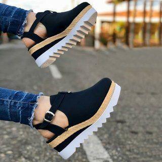 Women Sandals High Heels Shoes Flip Flop Platform Slippers